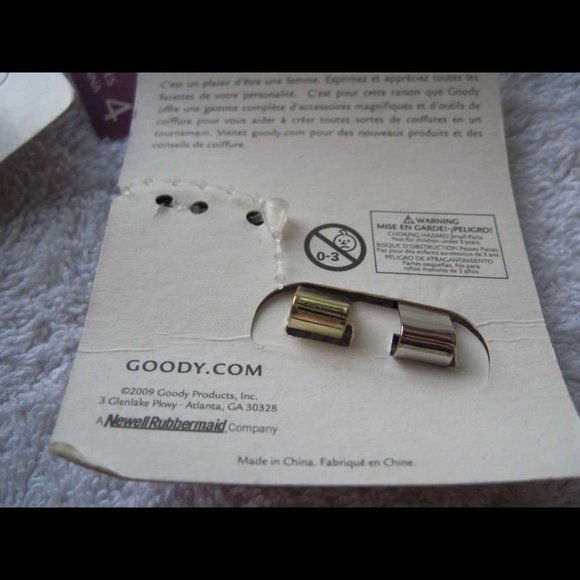 4 Goody Jenna Stay Put Tight Metal Bar Clasp Hair Barrettes Arch Secure 3" + Pin - Picture 5 of 6